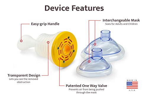 LifeVac Yellow Travel Kit - Portable Suction Rescue Device, First Aid Kit for Kids and Adults, Portable Airway Suction Device for Children and Adults