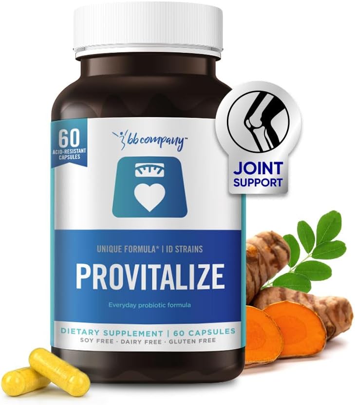 BB Company Provitalize | Probiotics for Women Digestive Health, Menopause, Joint Support | Sexy Midsection Curves, Bloat | Turmeric Curcumin Moringa | Packaging Vary | 60 Ct