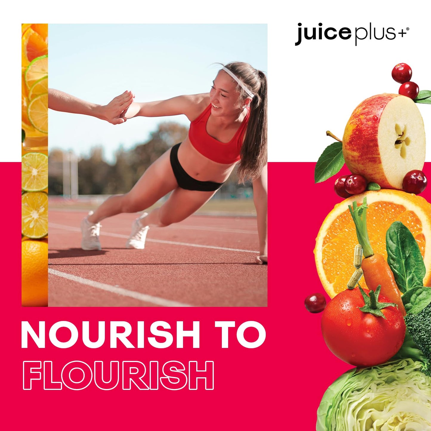 Juice Plus+ Fruit and Vegetable Blend: for Solid Nutritional Foundation - Boost Family's Health with 20 Fruits & Veggies Plus Plant Nutrients - Prepacked 2 Bottles (60 Servings of Fruit, 60 of Veg)