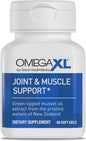 OmegaXL Joint and Muscle Support Supplement - Green Lipped Mussel Oil - Soft Gel Pills - Drug-Free, 60 Count